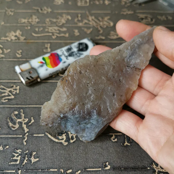 Natural Kunlun Jade Rough Nephrite Raw (156g, 10X4X3.5cm)