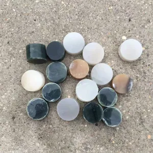 Natural Kunlun Jade Rough Nephrite Raw 17 Pieces