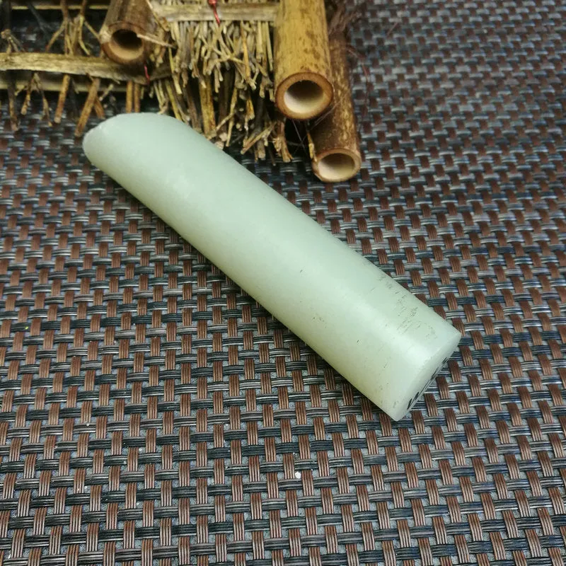 Natural Kunlun Jade Rough Nephrite Raw (174g,11.8X2.6cm)