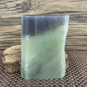 Natural Kunlun Jade Rough Nephrite Raw (195g,12X8X1.0cm)