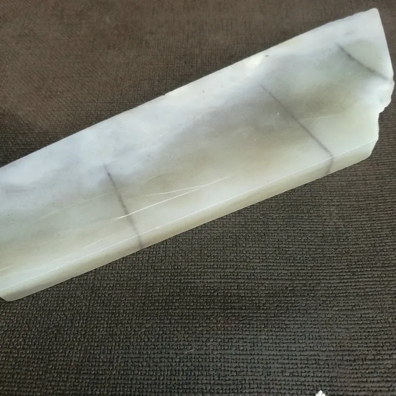 Natural Kunlun Jade Rough Nephrite Raw (208g,16.5X6.5X0.95cm)