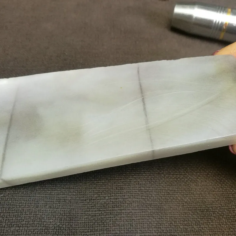 Natural Kunlun Jade Rough Nephrite Raw (208g,16.5X6.5X0.95cm)