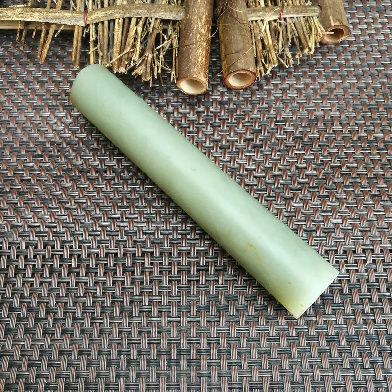 Natural Kunlun Jade Rough Nephrite Raw (216g,14.5X2.5cm)