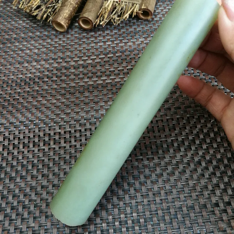 Natural Kunlun Jade Rough Nephrite Raw (216g,14.5X2.5cm)