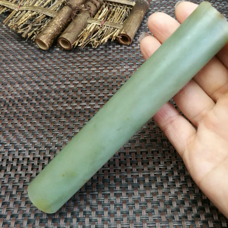 Natural Kunlun Jade Rough Nephrite Raw (216g,14.5X2.5cm)