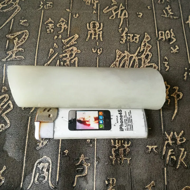 Natural Kunlun Jade Rough Nephrite Raw (235g, 10X3.1X3.1cm)