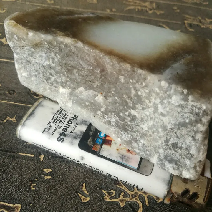 Natural Kunlun Jade Rough Nephrite Raw (314g, 8.5X5X3.2cm)