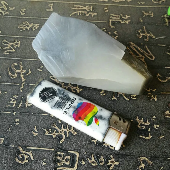 Natural Kunlun Jade Rough Nephrite Raw (320g, 8.5X5X4cm)