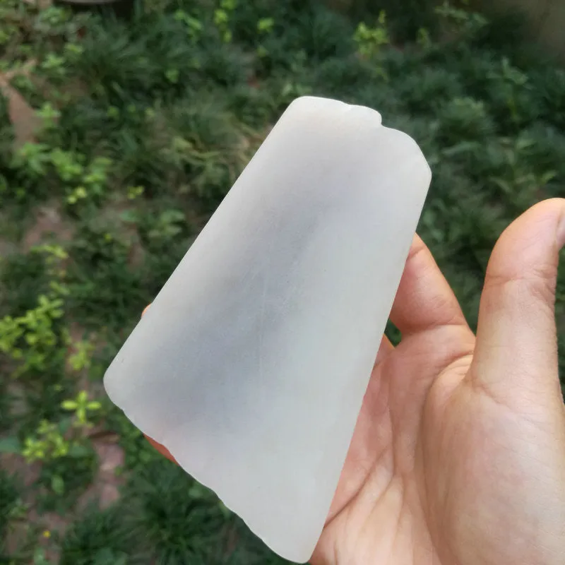 Natural Kunlun Jade Rough Nephrite Raw (357g, 10X5.5x3.3cm)