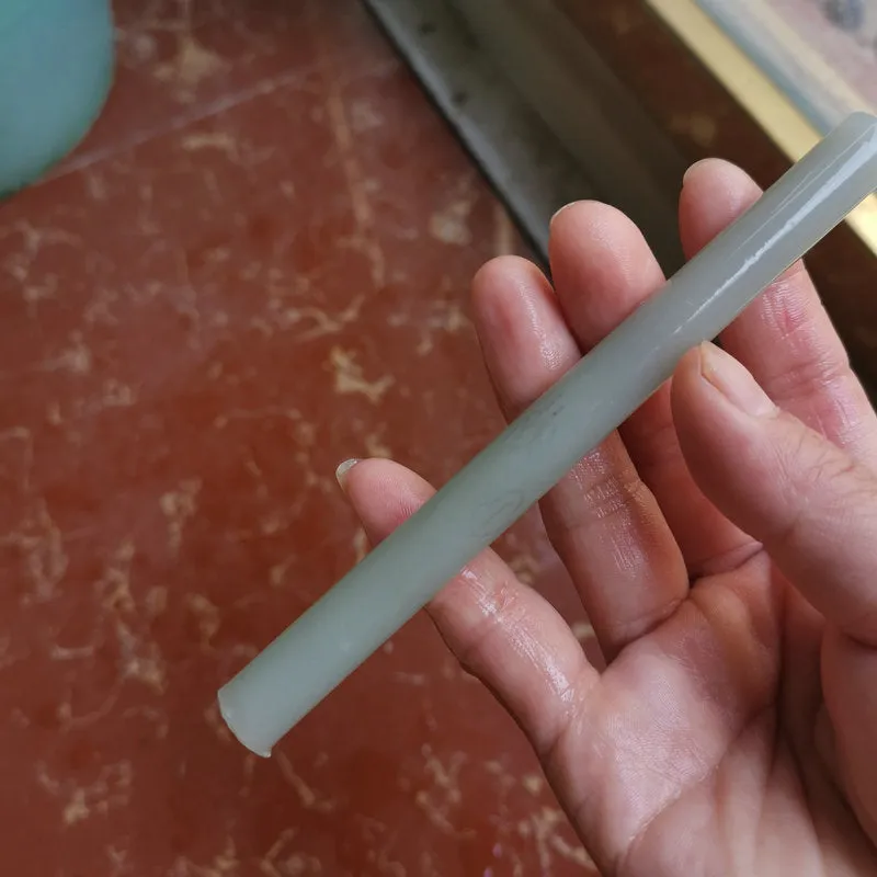 Natural Kunlun Jade Rough Nephrite Raw (38g, 13X1.1cm)
