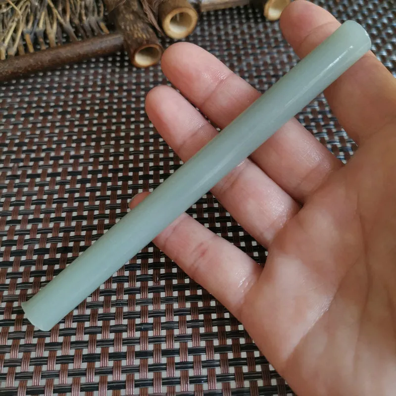 Natural Kunlun Jade Rough Nephrite Raw (38g, 13X1.1cm)