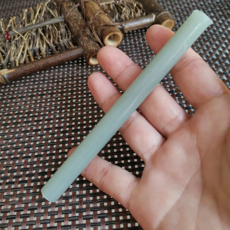 Natural Kunlun Jade Rough Nephrite Raw (38g, 13X1.1cm)