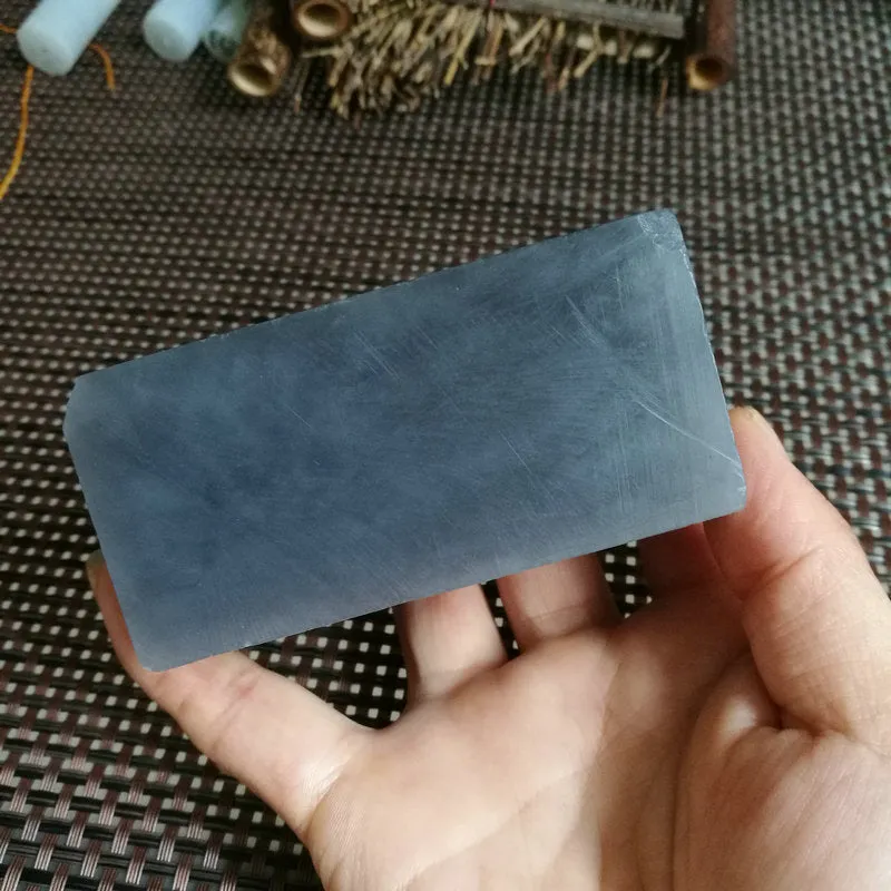 Natural Kunlun Jade Rough Nephrite Raw (392g, 8.5X4X3cm)