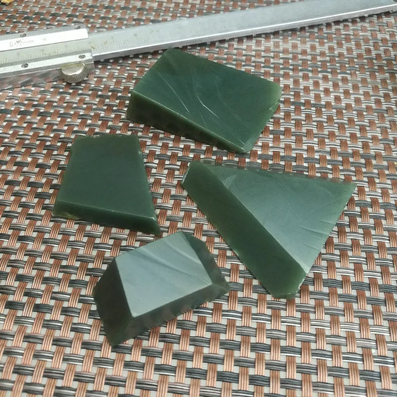 Natural Kunlun Jade Rough Nephrite Raw 4 Pieces S1