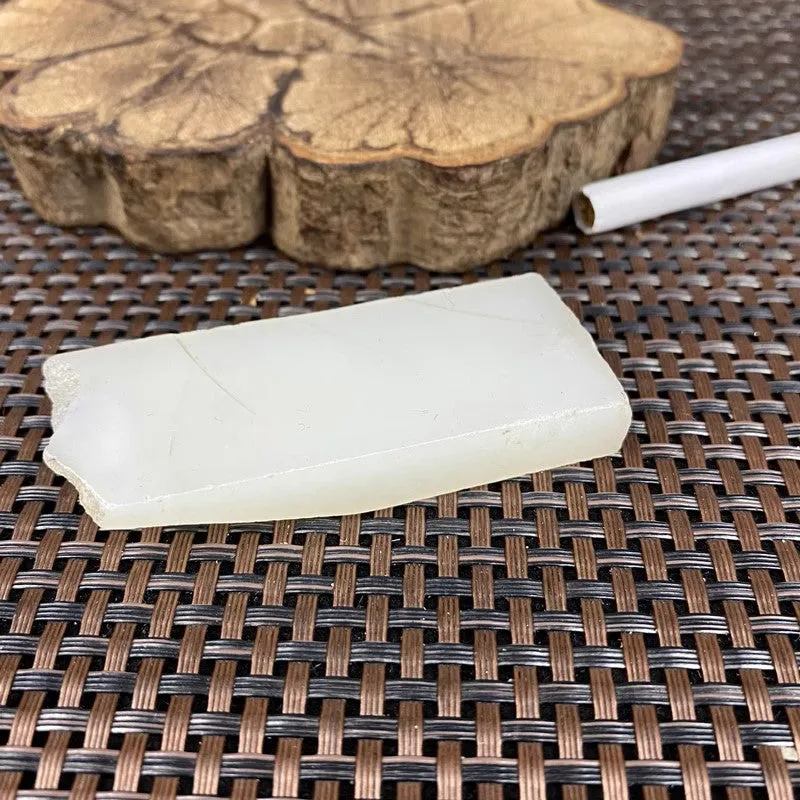 Natural Kunlun Jade Rough Nephrite Raw (48g,6.8X2.8X1.0cm)