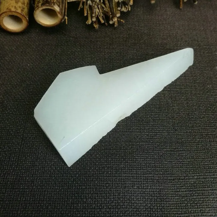 Natural Kunlun Jade Rough Nephrite Raw (50g,9X3.5X0.8cm)