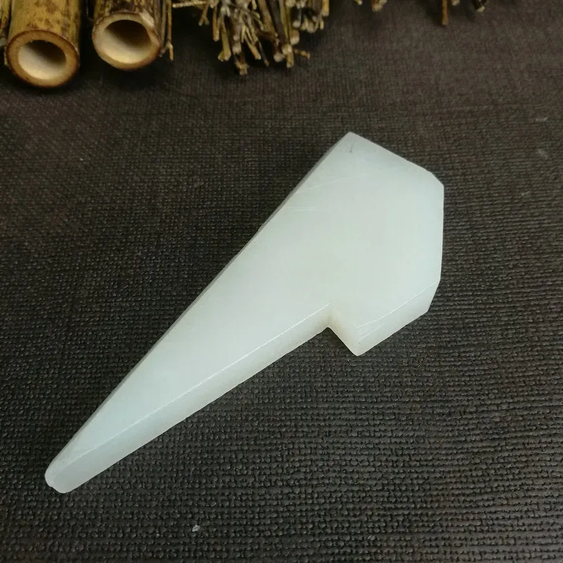 Natural Kunlun Jade Rough Nephrite Raw (50g,9X3.5X0.8cm)