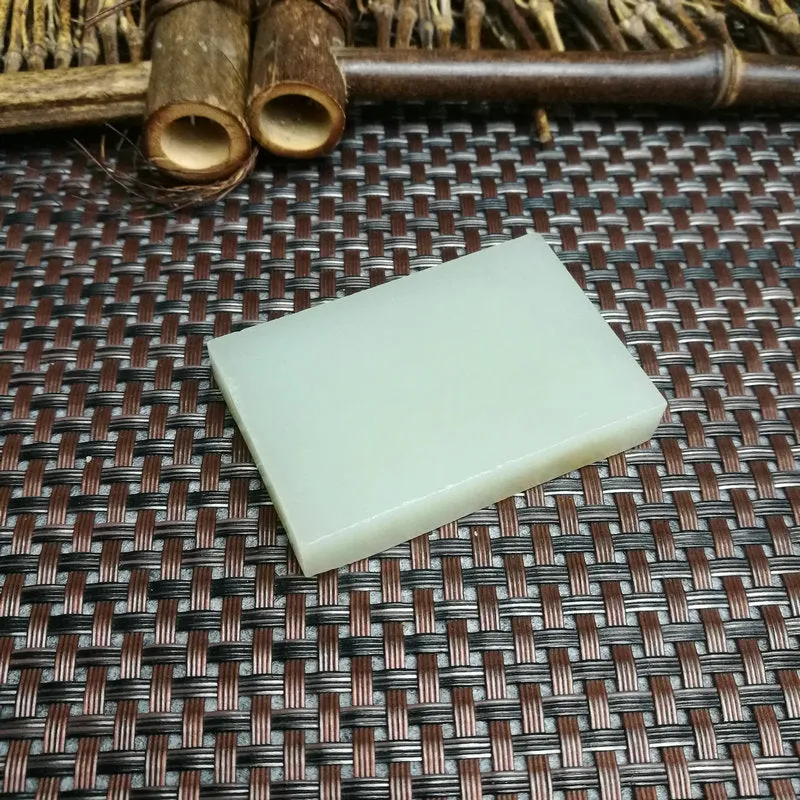 Natural Kunlun Jade Rough Nephrite Raw (53g,5.3X3.6X1cm)