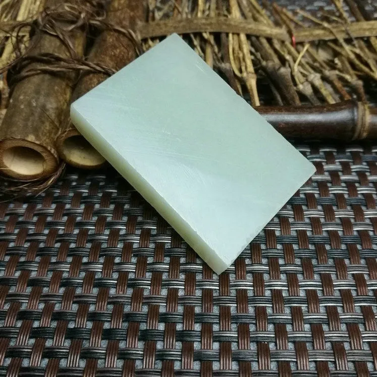 Natural Kunlun Jade Rough Nephrite Raw (53g,5.3X3.6X1cm)