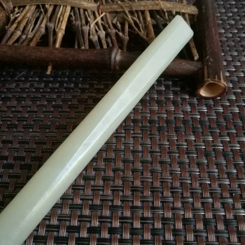 Natural Kunlun Jade Rough Nephrite Raw (56g,15X1.3cm)