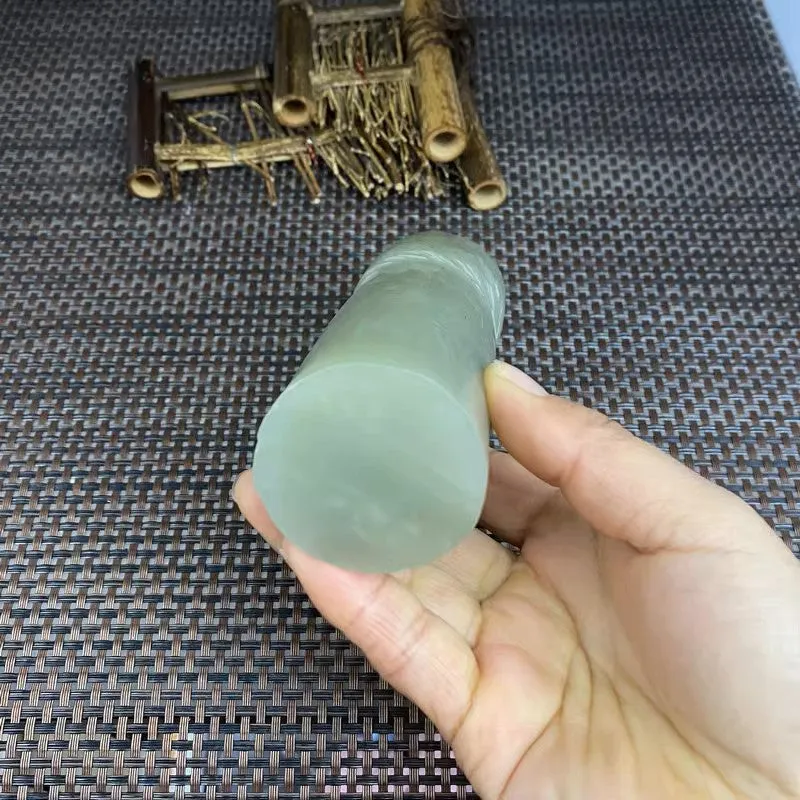 Natural Kunlun Jade Rough Nephrite Raw (581g,12.2X4.4cm)