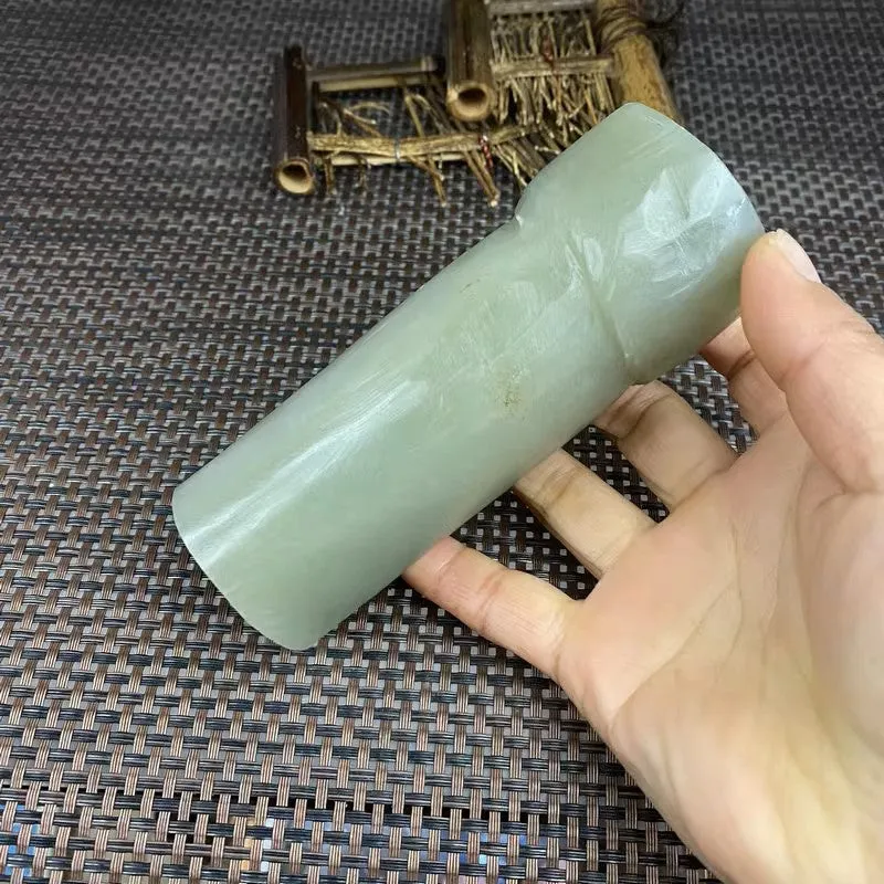 Natural Kunlun Jade Rough Nephrite Raw (581g,12.2X4.4cm)