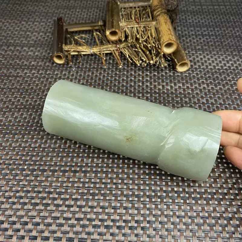 Natural Kunlun Jade Rough Nephrite Raw (581g,12.2X4.4cm)