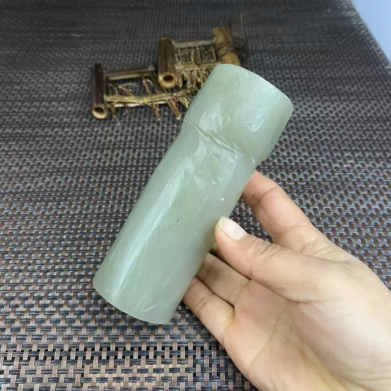 Natural Kunlun Jade Rough Nephrite Raw (581g,12.2X4.4cm)