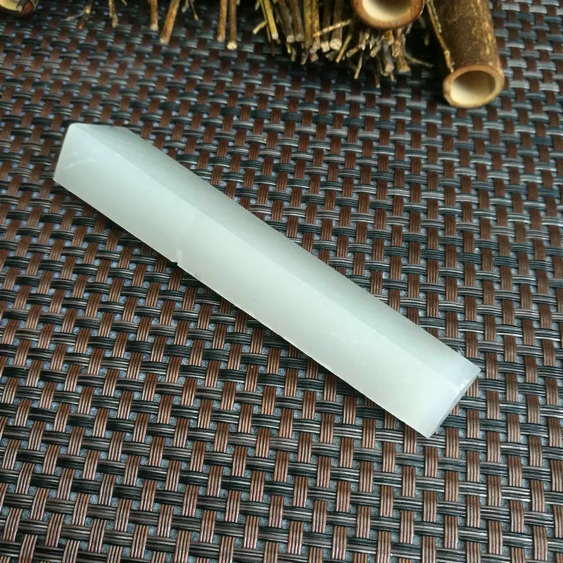 Natural Kunlun Jade Rough Nephrite Raw (61g,10X1.8X1.5cm)
