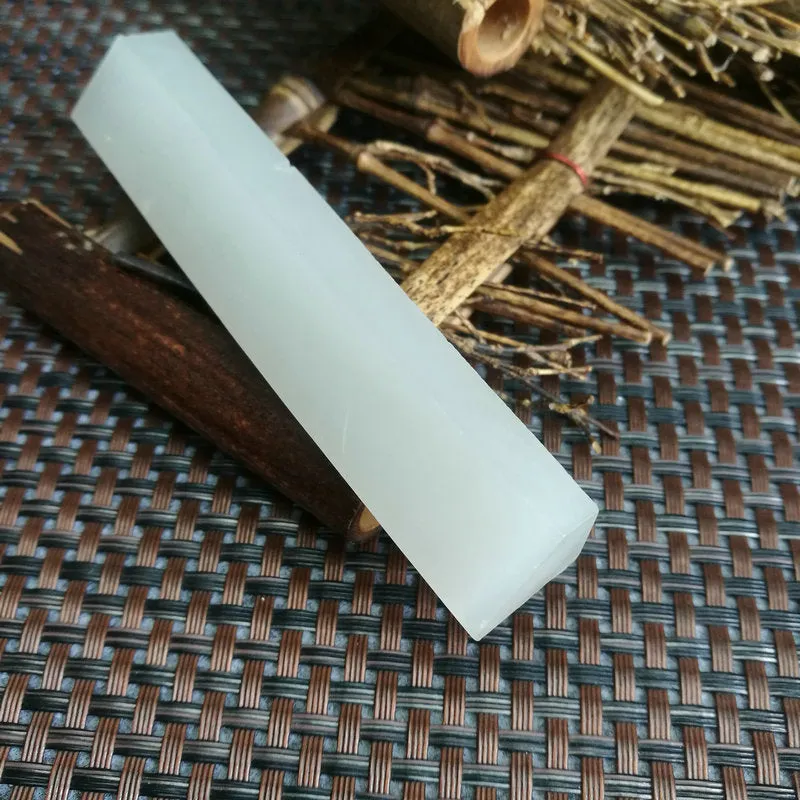 Natural Kunlun Jade Rough Nephrite Raw (61g,10X1.8X1.5cm)