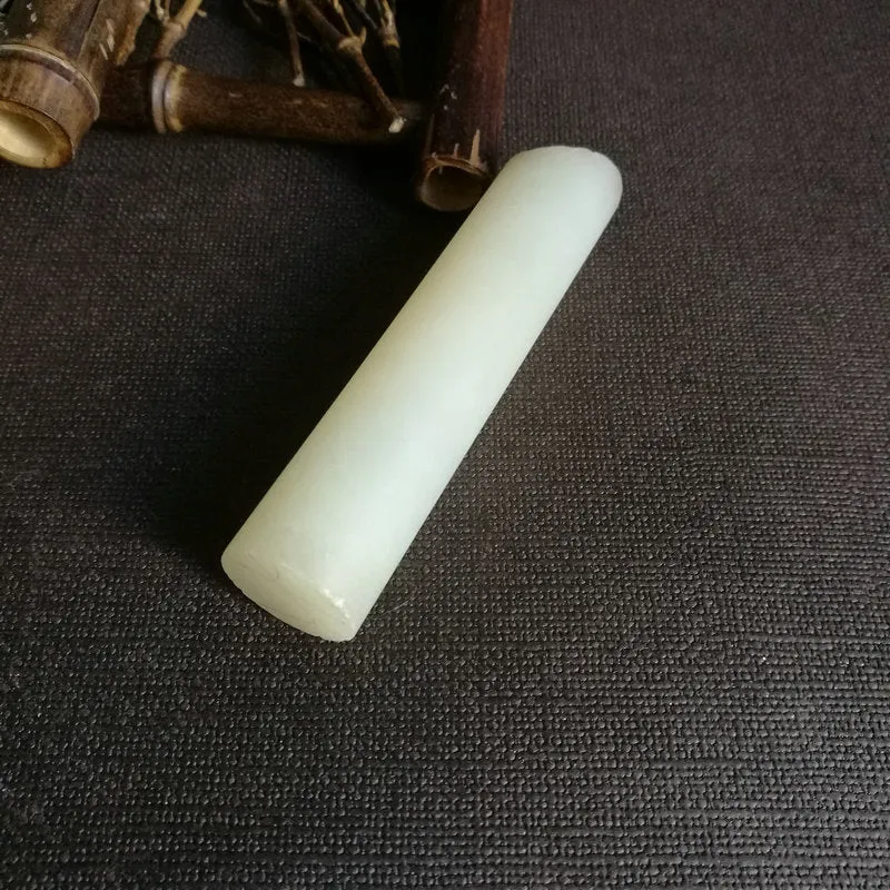 Natural Kunlun Jade Rough Nephrite Raw (67g,7.7X1.9cm)