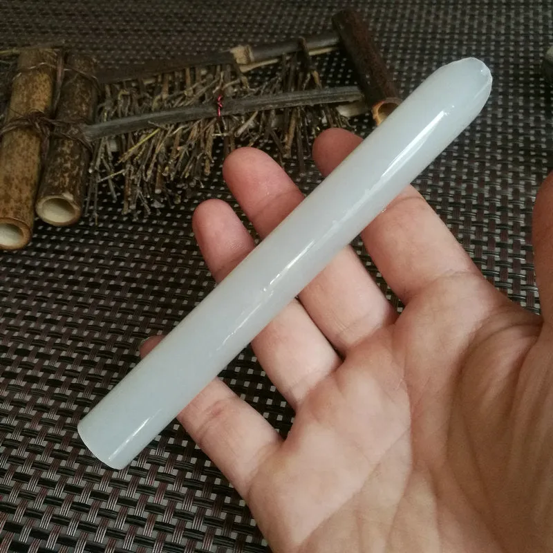 Natural Kunlun Jade Rough Nephrite Raw (71g, 13X1.6cm)