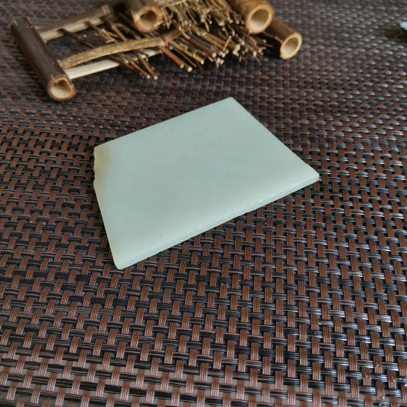 Natural Kunlun Jade Rough Nephrite Raw (75g,9.4X6.4X0.5cm)
