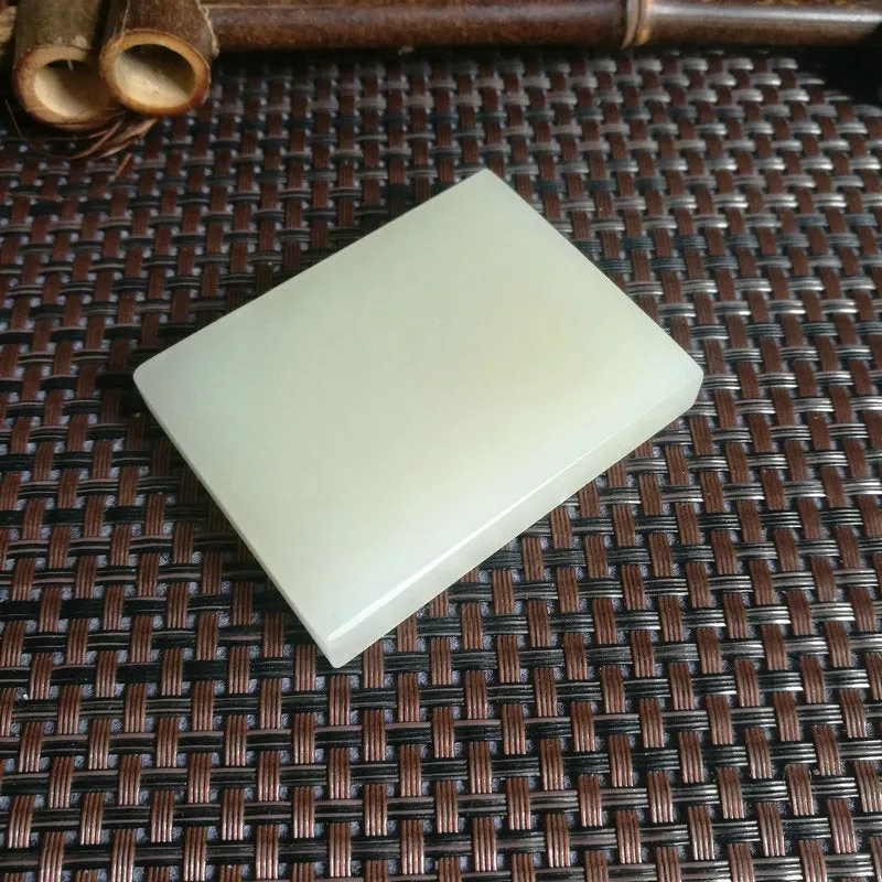 Natural Kunlun Jade Rough Nephrite Raw (81g,6X4.6X1cm)