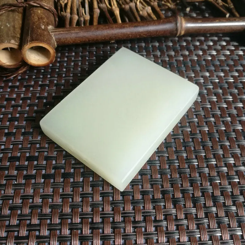 Natural Kunlun Jade Rough Nephrite Raw (81g,6X4.6X1cm)