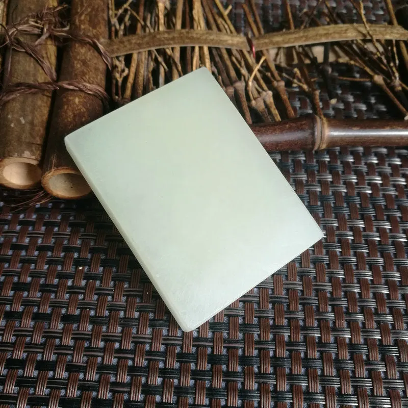 Natural Kunlun Jade Rough Nephrite Raw (81g,6X4.6X1cm)