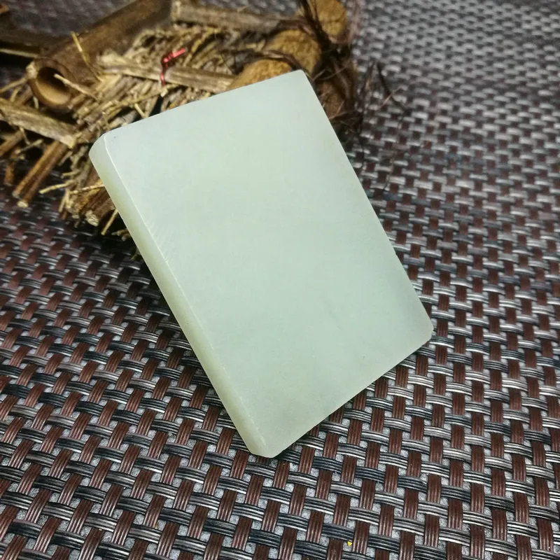 Natural Kunlun Jade Rough Nephrite Raw (86g,6.5X4.8X0.9cm)