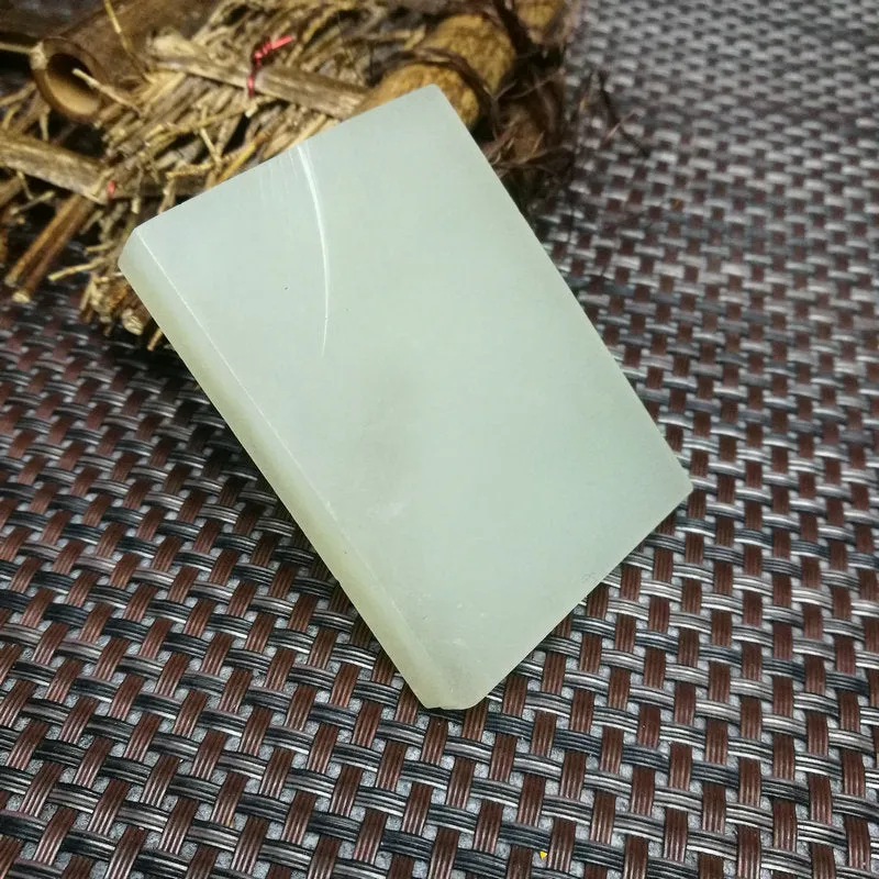 Natural Kunlun Jade Rough Nephrite Raw (86g,6.5X4.8X0.9cm)