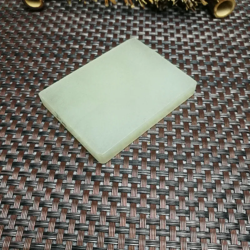 Natural Kunlun Jade Rough Nephrite Raw (86g,6.5X4.8X0.9cm)