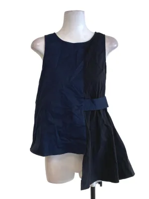 Navy Blue Half Black Top