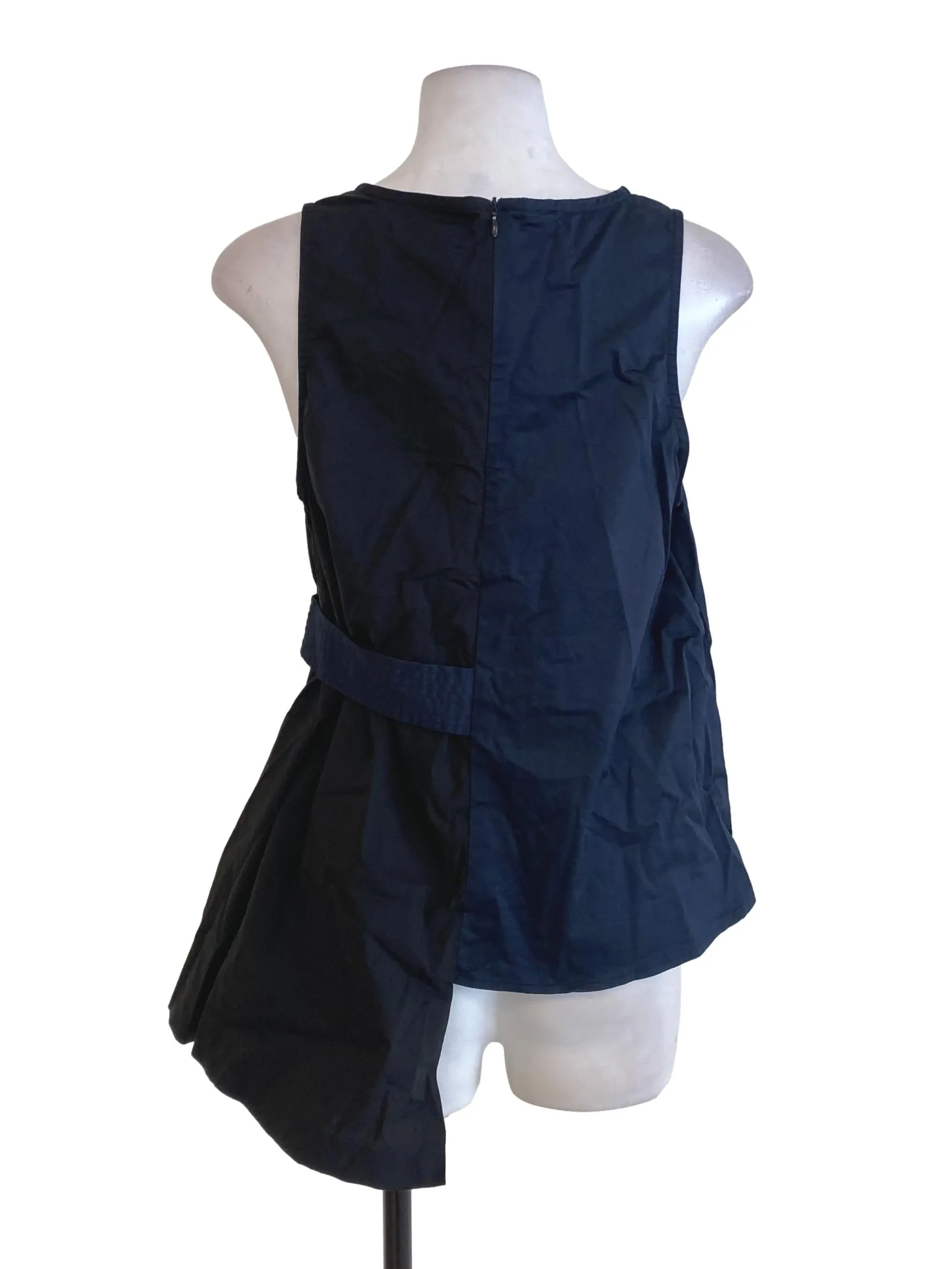 Navy Blue Half Black Top