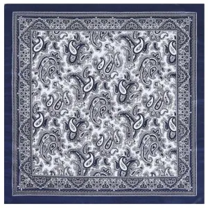 Navy Paisley Tuch