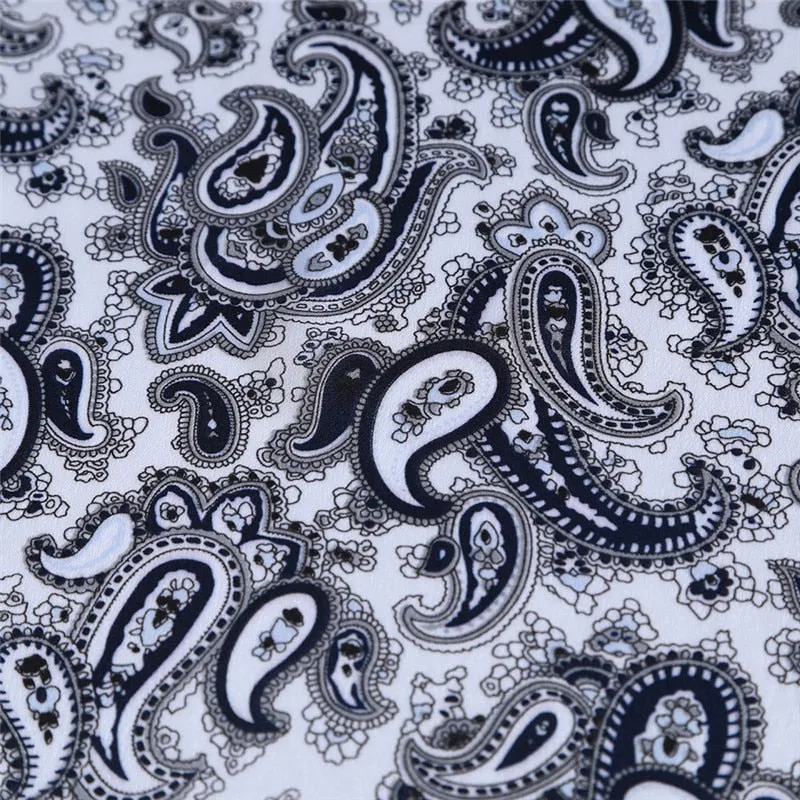 Navy Paisley Tuch