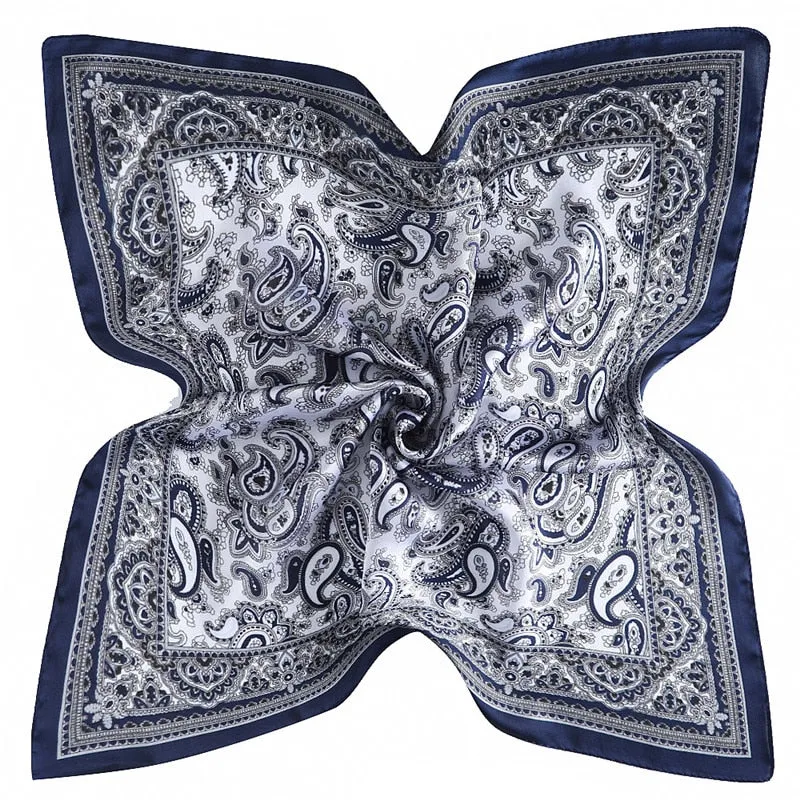 Navy Paisley Tuch