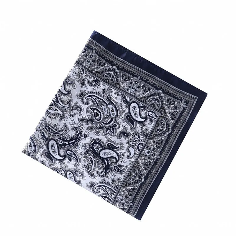 Navy Paisley Tuch