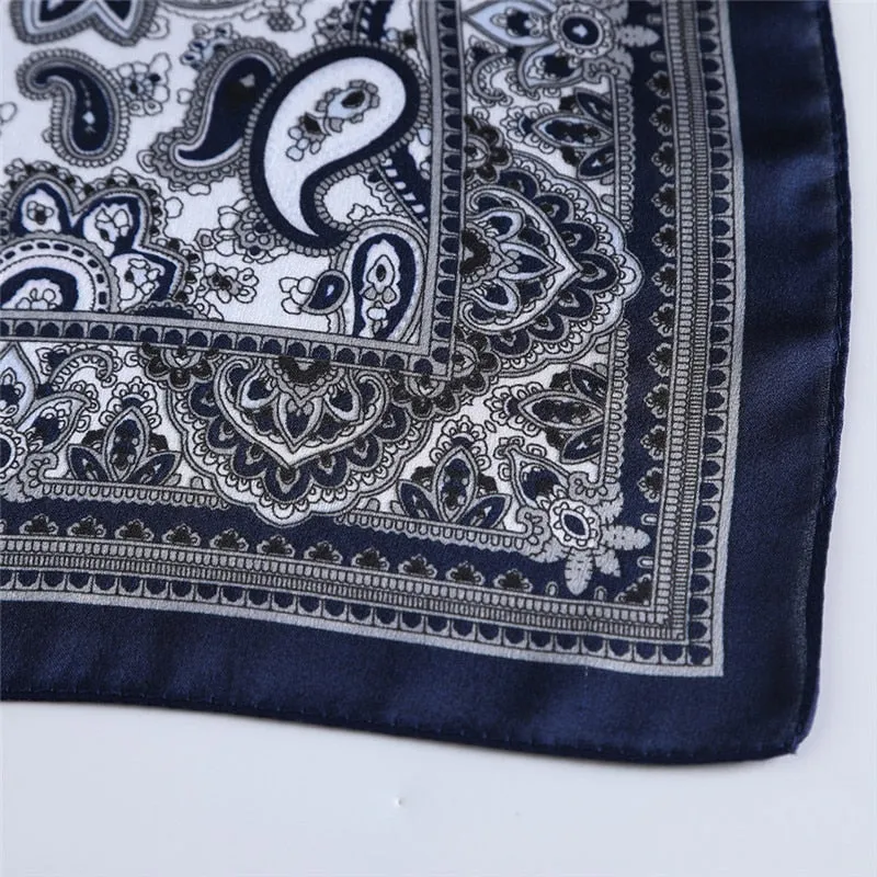 Navy Paisley Tuch