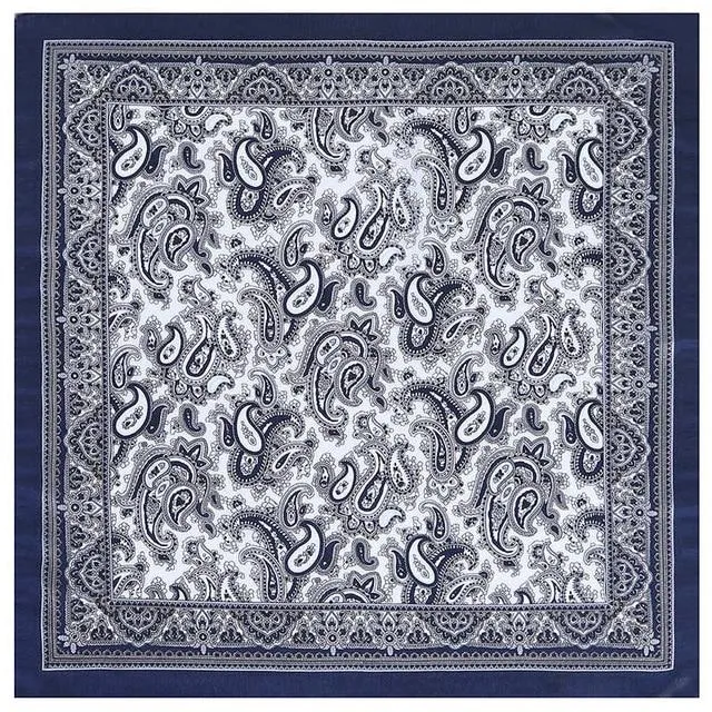 Navy Paisley Tuch