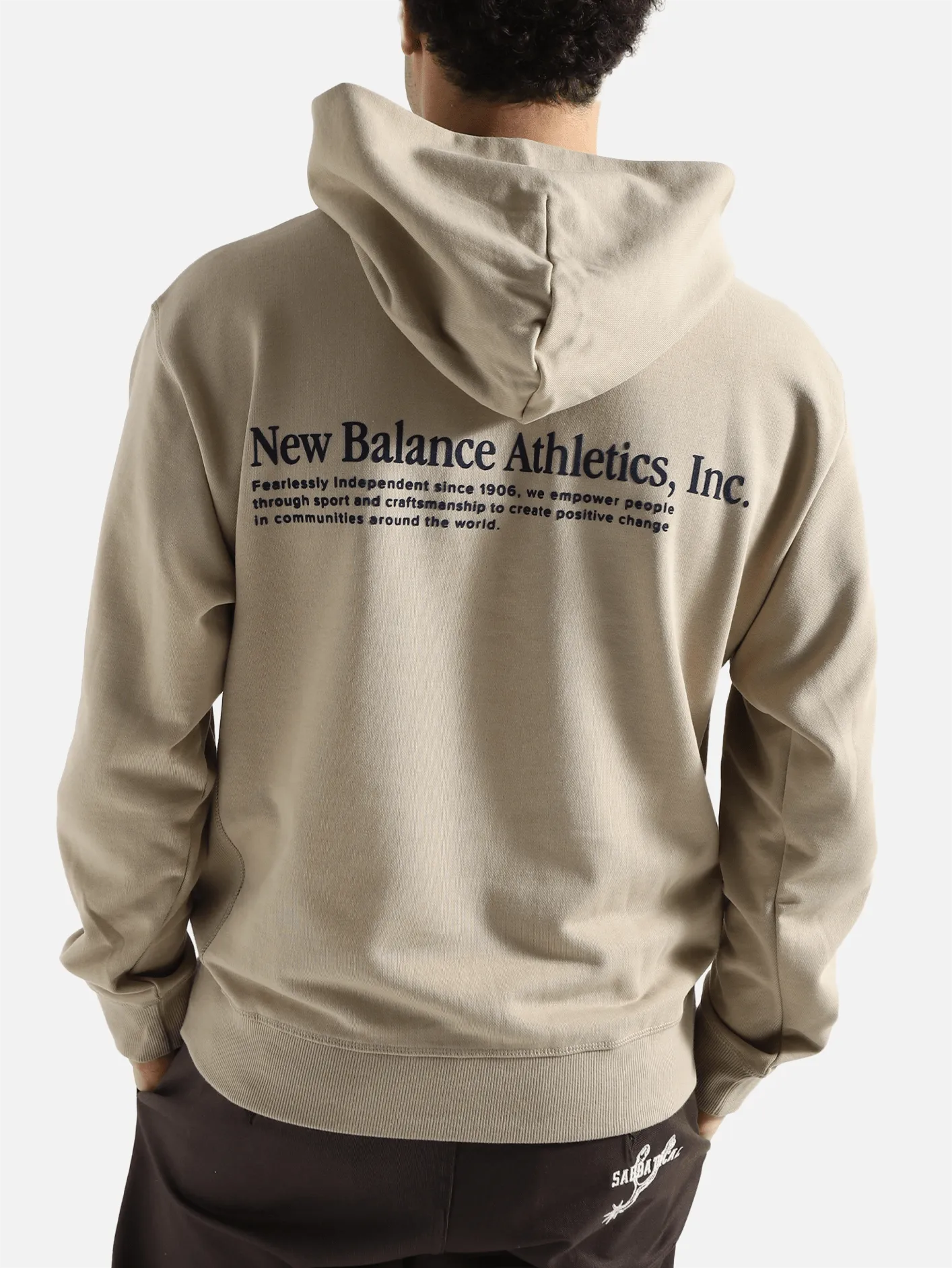 NB Athletics Embroidered Relaxed Hoodie "Beige"