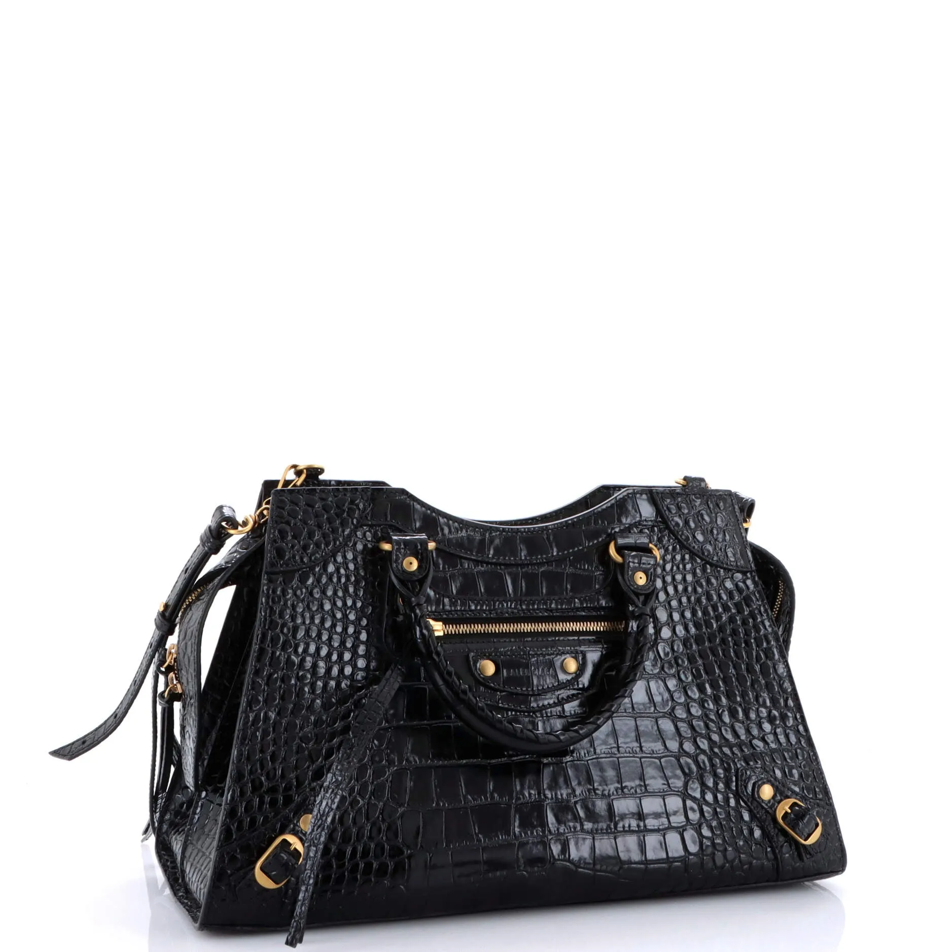 Neo Classic City Bag Crocodile Embossed Leather Medium