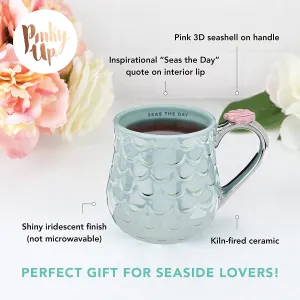New in box! Mermaid Blue Mug by Pinky Up® Seas The Day! Retails $45 